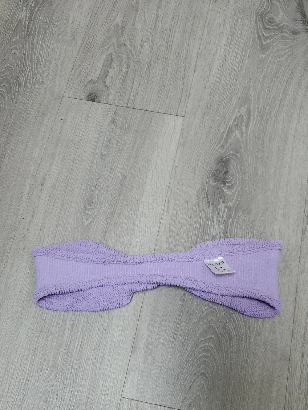 Hunza G Jean Bikini Top Only Lilac OS